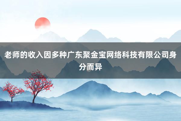 老师的收入因多种广东聚金宝网络科技有限公司身分而异